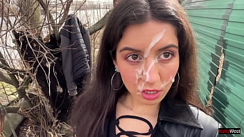 Preview 2 of Racyangel Hardcore - I want to walk through the park with cum on my face! Cum on my face! - Public Cumwalk