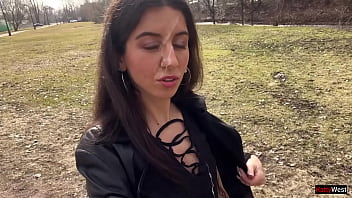 Preview 3 of Racyangel Hardcore - I want to walk through the park with cum on my face! Cum on my face! - Public Cumwalk