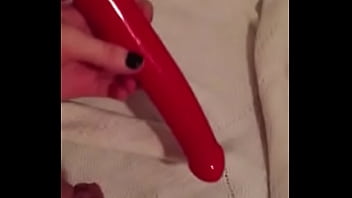 Preview 1 of Desi Newly Cutie - Red rubber pounding.