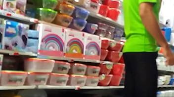 Preview 2 of Sperm Cum Bbw - WEARING SEE THRU TRANSPARENT LEGGINGS IN SUPERMARKET
