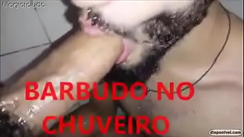 Preview 1 of Waith End Black - Barbudo chupando o pau gostoso no banheiro