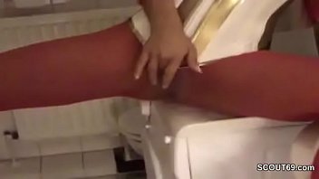 Preview 1 of First Night Aunty Bra Remove - Bro Caught stepsis in Lingerie in Bathroom and Fuck her