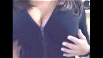 Preview 1 of His Sister Big Ass - cute brunette teasing the webcam in hoodie