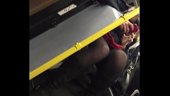 Preview 3 of Put It Back In Creampie - girl with a jupe at bus