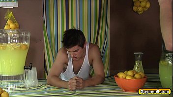 Preview 2 of Milf With Fake Tits - Johnny gets a hard anal pounding by Jay