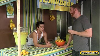 Preview 1 of Milf With Fake Tits - Johnny gets a hard anal pounding by Jay