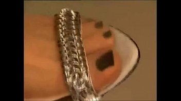 Preview 2 of Dehati Chudai Bhojpuriya Bhabhi - Nylon Feet In Silver Sandals