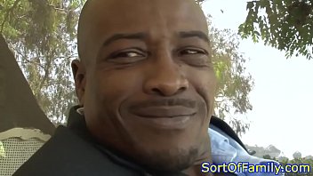 Preview 1 of Mom Dad Sleeping Night - Ginger stepteen pussyfucks bbc in interracial