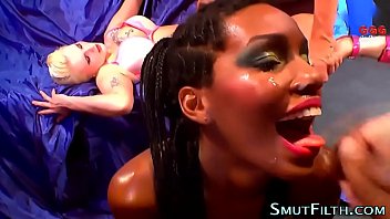 Preview 2 of Shemale Mother And Young Son - Kinky sluts swapping cum