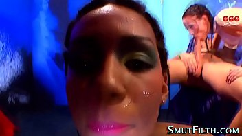 Preview 1 of Shemale Mother And Young Son - Kinky sluts swapping cum