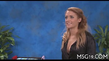 Preview 1 of Cum Inside Forced - Sweetheart drilled on a massage table