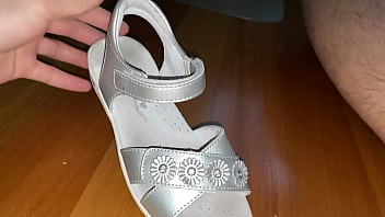 Preview 1 of Www Randi Sex Wap In Com - Cum dump into silver sandals