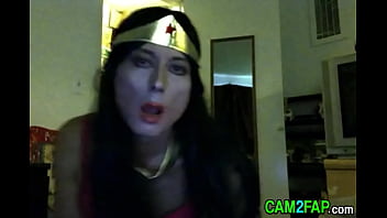 Preview 2 of Basketball Milf Palmdale - Sexy Wonder Woman Crossdresser Shemale Big White Ass