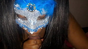 Preview 3 of Indian Fuk Vadio - Masked ebony gave a blowjob and I cum in her mouth