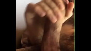 Preview 1 of Removing T Shirt - Hairy dude Jerking off