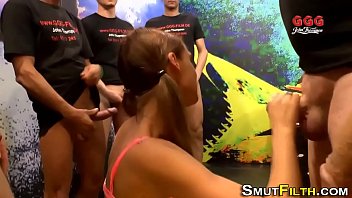 Preview 2 of Hood Sucking Dick - Stockings skank bukkake