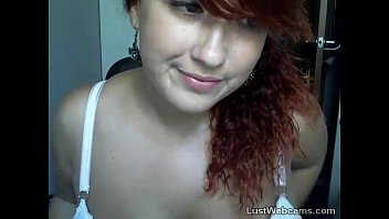 Preview 4 of Fiar Skin Big Tits Porn - Busty redhead shows off her feet on webcam