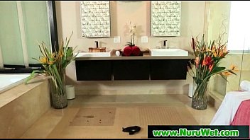 Preview 4 of Xxxvivido - Gorgeous babe gives a Nuru massage 20