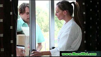 Preview 1 of 3gp Xvidoes - Gorgeous babe gives a Nuru massage 11