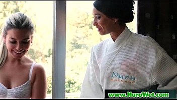 Preview 1 of Jasmine Pearl Bbc - Gorgeous babe gives a Nuru massage 14