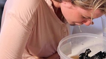 Preview 3 of Nadia Idain - Sexy Naked Girl Vomit Puke Puking Vomiting Gagging and Barf