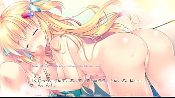 Preview 2 of Lizzy Wurst Cum Tribute - Hime to Otome no Yakimochi Love Route1 Scene3 with subtitle