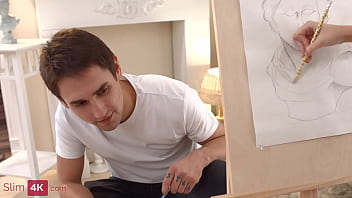 Preview 2 of Porno Video Cesky Com - Loli Pop - Blonde came to drawing class without panties