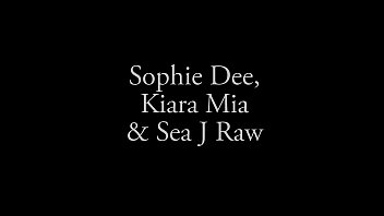 Preview 1 of Marvada - Sophie Dee Getting All Wet with 2 Sluts Kiara Mia and Sea J Raw!