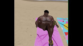 Preview 3 of Creamy Dildo Tumblr - huge big dicked black bull at beach