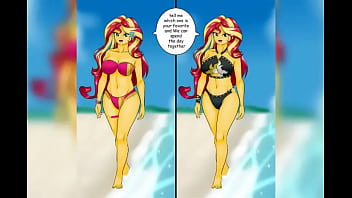 Preview 2 of Painter Sex - Sunset Shimmer versi&oacute_n normal y sexy versi&oacute_n