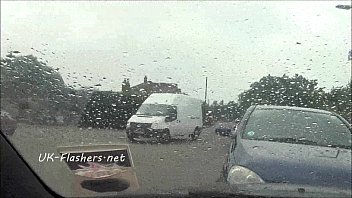 Preview 2 of Schacht - Kacies public masturbation on car seat with nude amateur exhibitionist babe flas