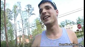 Preview 2 of Sammy Breaddy - White Sexy Boy Fucked By Black Gay Muscular Dude 19