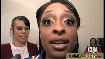 Preview 2 of Night Xxxx - Ebony in a huge bukkake 5