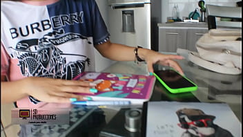 Preview 2 of Japanese Wife And Bad Intruder - Compa&ntilde_ero de clase quiere tener sexo en vez de estudiar- Porno en espa&ntilde_ol
