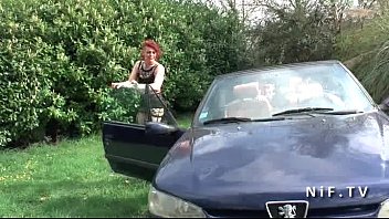 Preview 3 of Gunel Bakinl Sex - Horny amateur french emo slut fucked hard in a gangbang outdoor