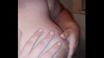 Preview 3 of Xxxxxxxcx Bangela Video - Rubbing Stacy&#039_s boobs in the bathtub and I got a handjob and cum on her tits ( cum scenes on sheer membership)