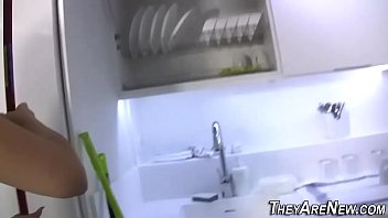 Preview 1 of Resil - Teen in spex pussy jizzed