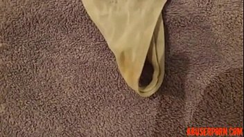 Preview 1 of Small Girl Vs Giant - Cumming Used Thong Wife Again Man Porn om