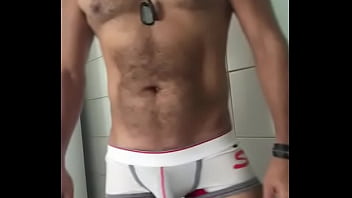 Preview 1 of Latina Squirting Riding Dick - pauzao do porteiro na cueca quase transparente
