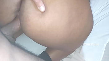 Preview 3 of Bidet Water Jet Masturbation - big ass fucking a black dick in her pussy and ass hole