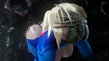 Preview 4 of Gorakhpur Sex - Samus es dominada por m&uacute_ltiples machos y destruyen su matriz