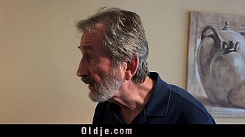 Preview 2 of Jon De Ell - Playful sweetie girl ends in bed with an oldman