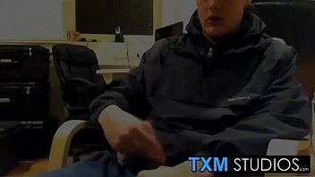 Preview 2 of Fat Hd Somking - Tyler squirting a load in front of the camera in the office