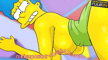 Preview 1 of Free Ferpect Cutie - Simpsons porn cartoon Marge fucked ass creampie