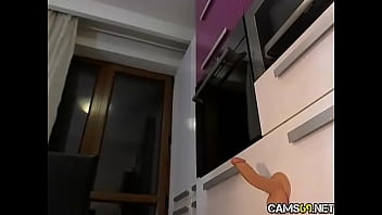 Preview 4 of Anne Ve Kzlar - Cute MILF Fucks Dildo on Wall on Webcam   Cams69.net