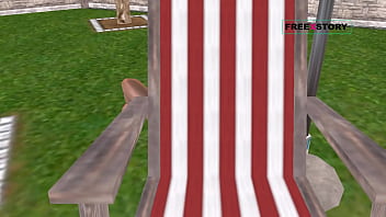 Preview 1 of China Ufym - An animated 3D cartoon porn video - A cute Girl sitting near swimming pool and masturbating using banana.