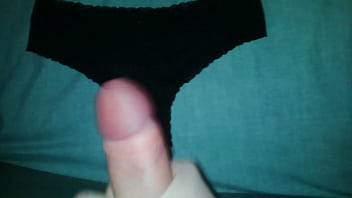 Preview 2 of Baby Sex Wwwxxxvv - Cum on used black panties