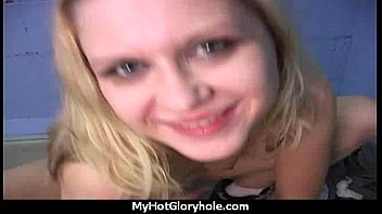 Preview 4 of Cloee Up - Pretty Girl Blowjob And Facial At Gloryhole 19