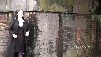 Preview 2 of Horny Officeboy - BBW amateur Emmas public masterbation and outdoor flashing of fat gal in homemad