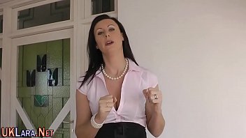 Preview 1 of Big Tit Lesbians Strapon - Mature lesbo gets tongued